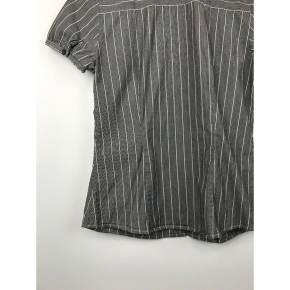 The Limited Women's Blouse Button Down Collar Grey - Picture 9 of 11